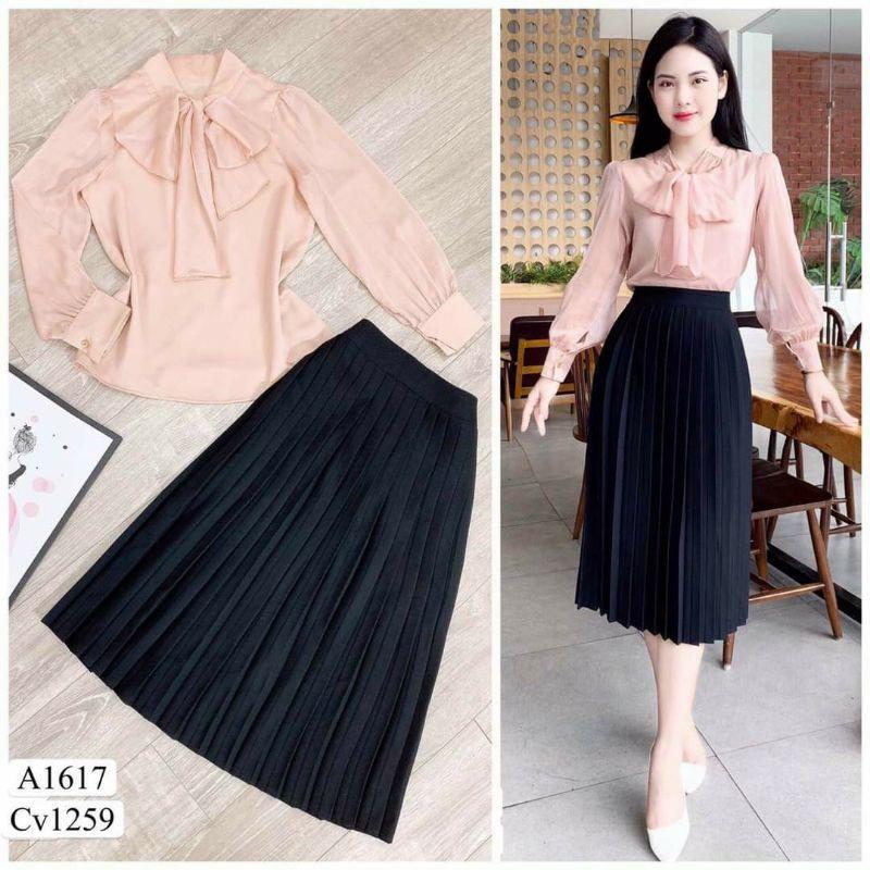 Chân váy quốc dân dáng dài tôn lên vẻ thanh lịch của các quý cô