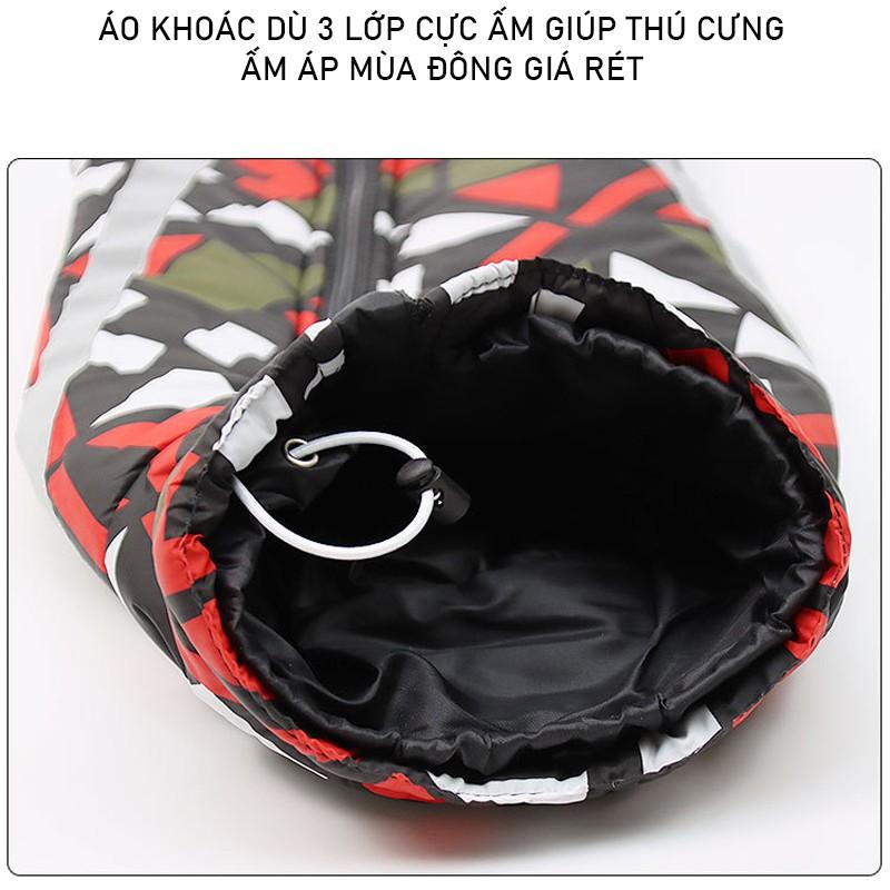 Áo khoác 3 lớp cho chó phản quang HIPIPETT từ 7 -50kg ,áo khoác cực ấm cho mùa đông chất vải siêu xịn