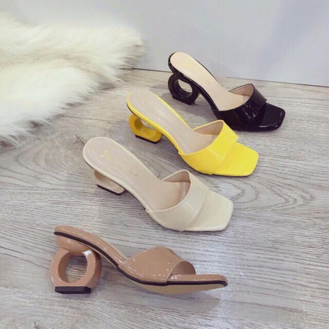 Giày cao gót nữ quai ngang đế