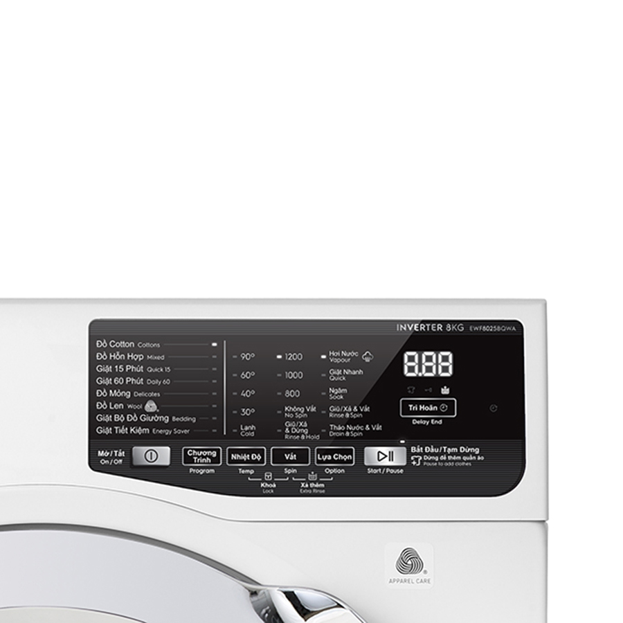Máy Giặt Cửa Trước Inverter Electrolux EWF8025BQWA - Hàng Chính Hãng