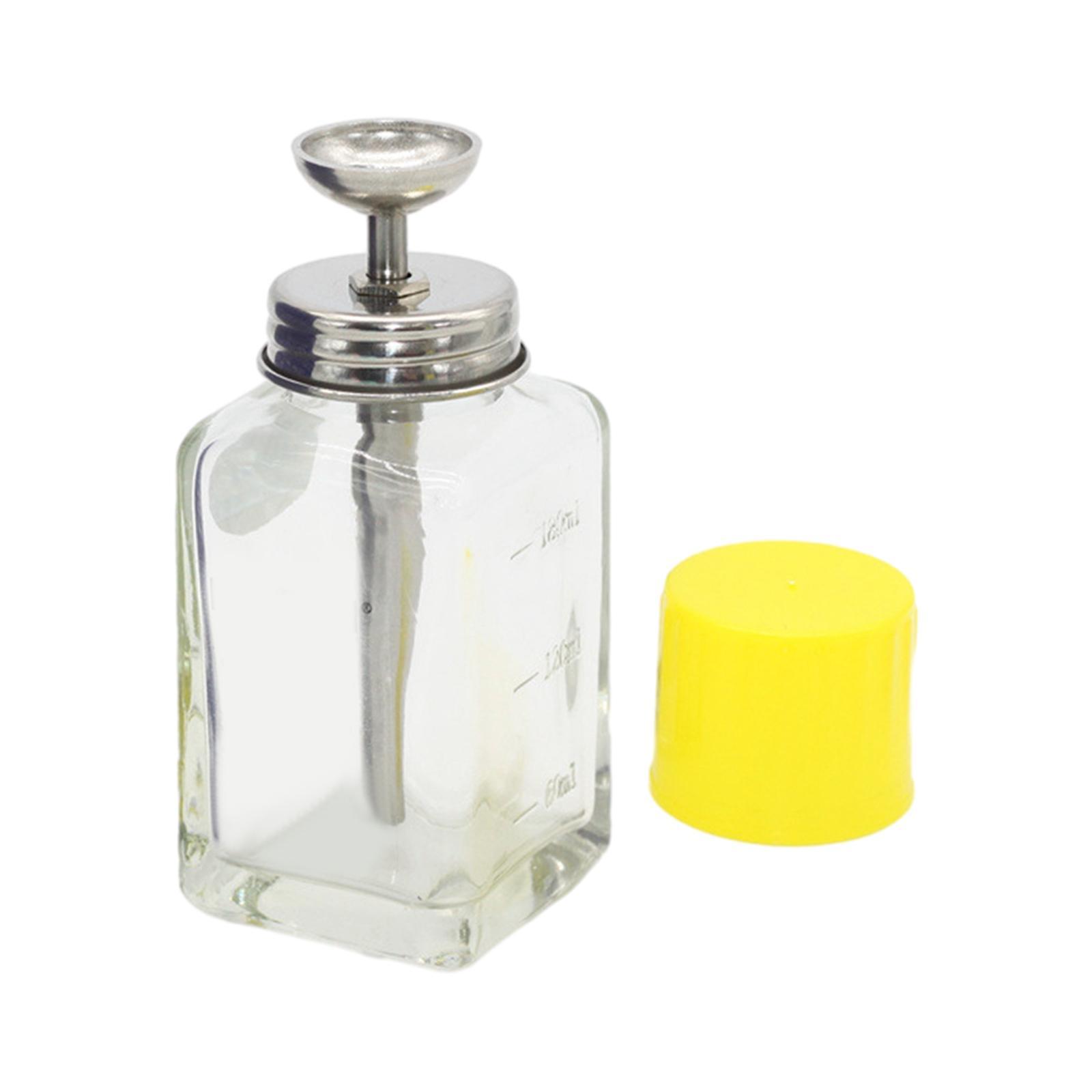 Glass Bottle, Glass Pump Dispenser Bottle, Press Type Liquid Pump Dispenser, for Manicure Store