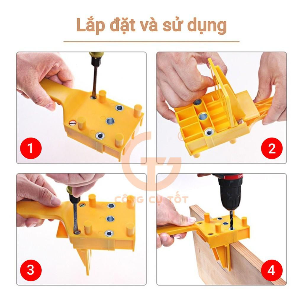 Cữ khoan chốt gỗ cầm tay 6-8-10mm