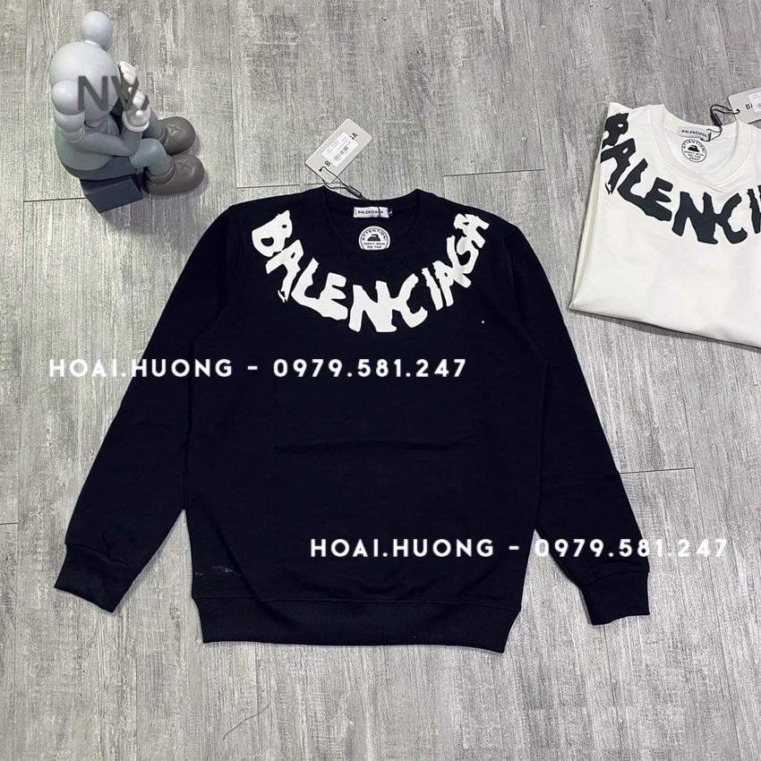 Áo Sweater Ba.Len Nỉ Bông In Nhiệt Nam Nữ Unisex Ảnh Thật Kèm Video