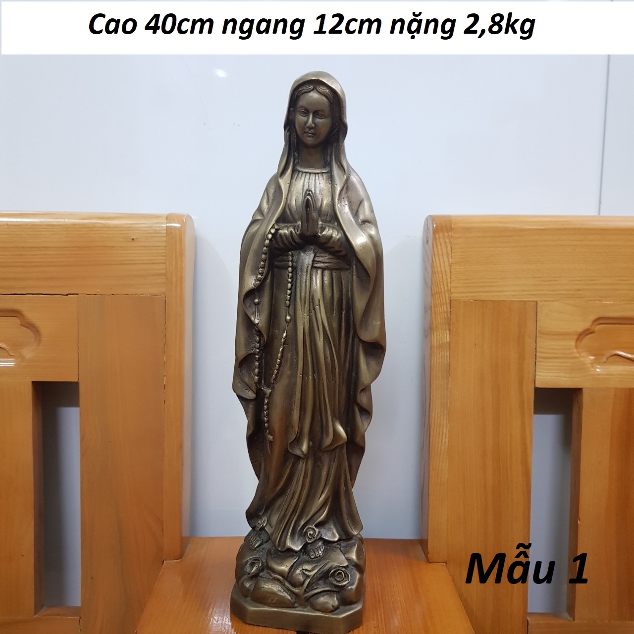 Tượng Đức Mẹ bằng đồng cao cấp MS18t