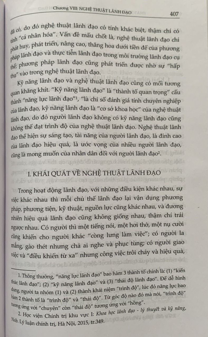 Phát triển kỹ năng và nghệ thuật lãnh đạo