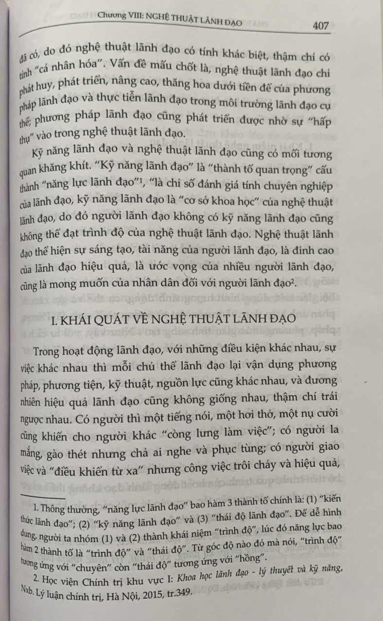 Phát triển kỹ năng và nghệ thuật lãnh đạo