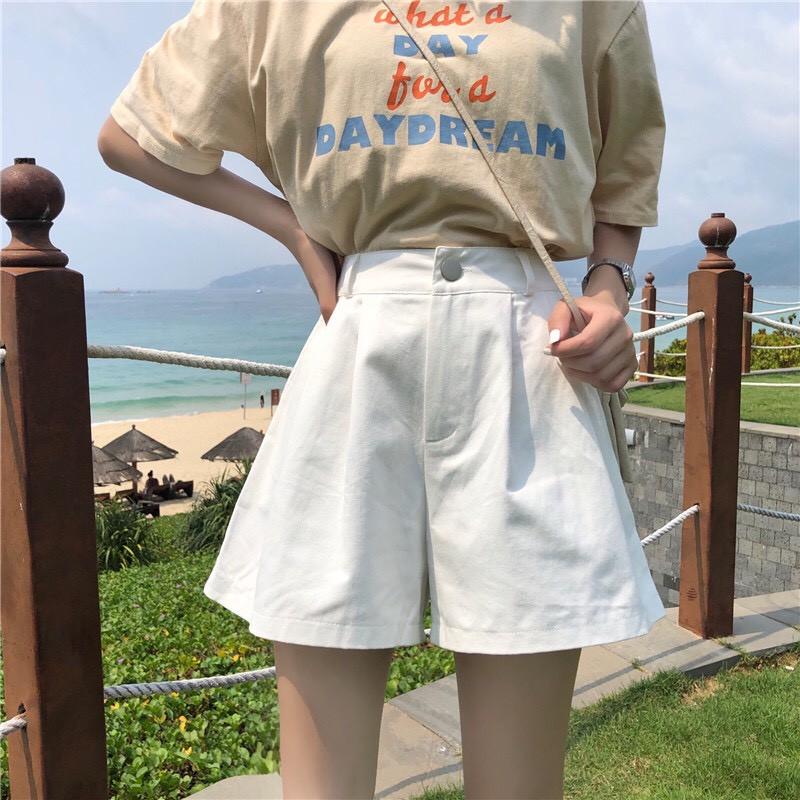 Quần Shorts cạp cap xếp ly - Hàng có sẵn