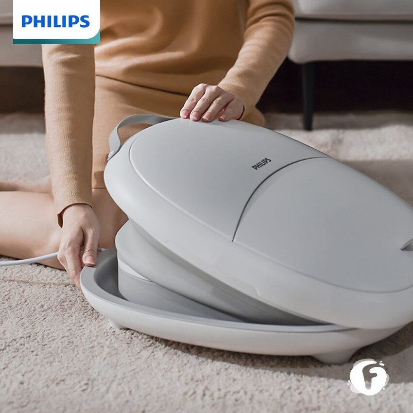 Bồn ngâm kiêm máy massage chân tự động Thương hiệu Philips Hà Lan cao cấp PPM3101F - Công suất: 75W - HÀNG NHẬP KHẨU