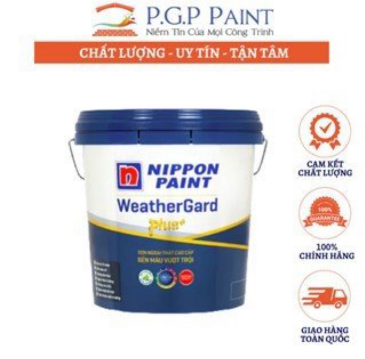 Sơn ngoại thất Cao Cấp WeatherGard Plus+ có độ bền cao có khả năng chống thấm nước cao