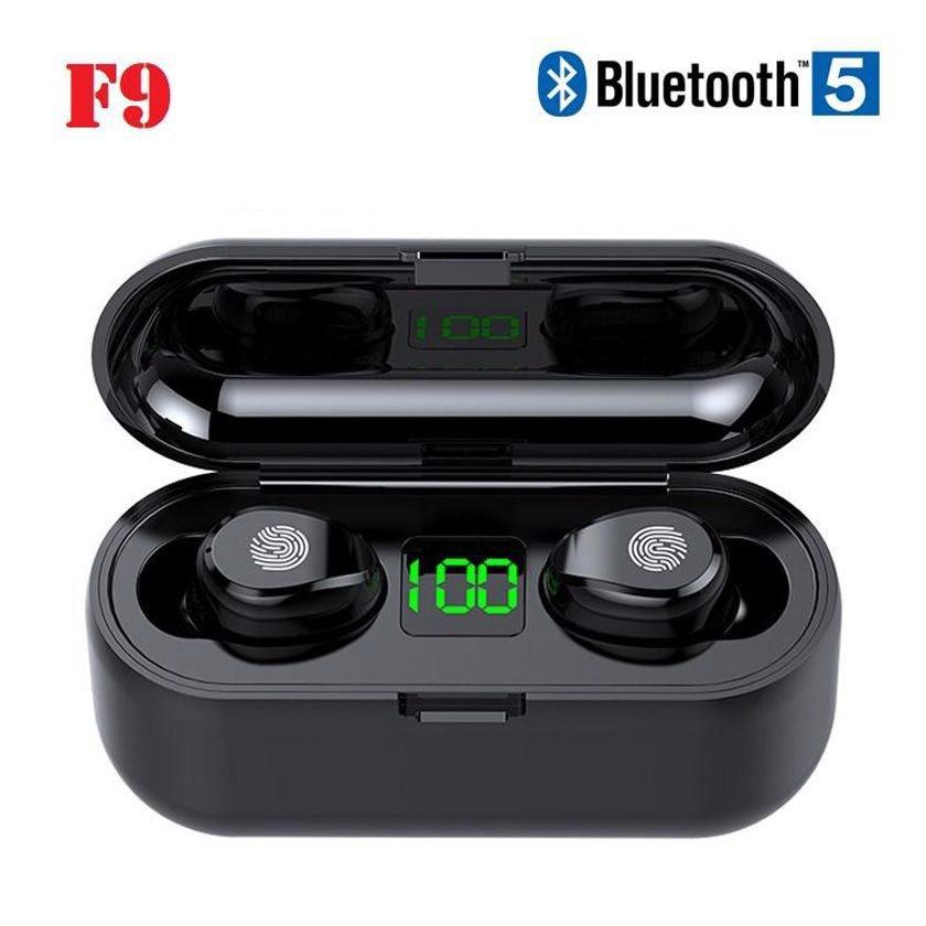 Tai Nghe Bluetooth AMOI F9 TWS 5.0 Bản QUỐC TẾ Không Dây Cảm Ứng Chống Nước IPX5, Chống Ồn Pin 2500mAh