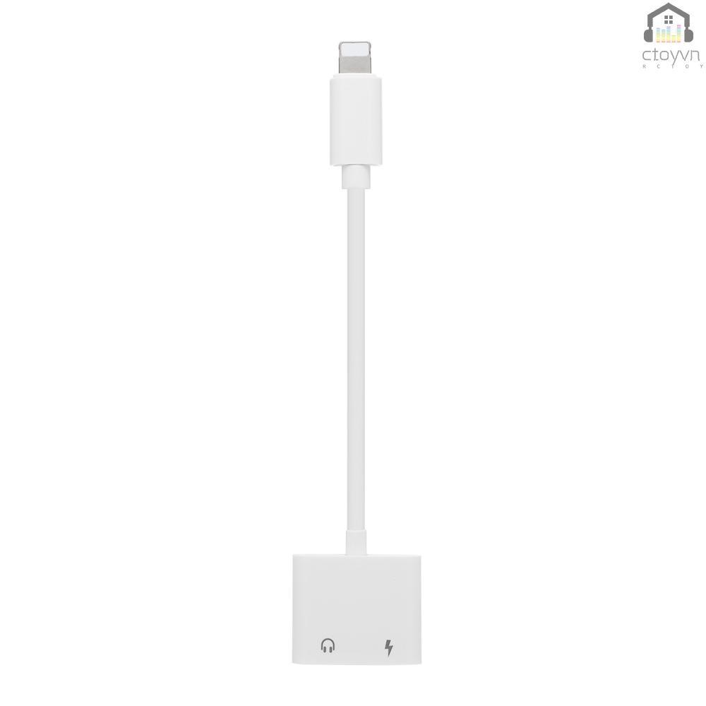 Đầu chuyển đổi âm thanh 3.5mm cho IPhone X 8 8Plus 7 7Plus 6 6S Plus 1 Male sang 2 Female