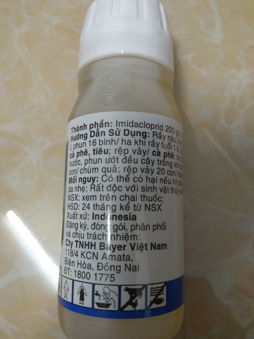 CONFIDOR 200SL trừ bọ trĩ và các côn trùng hút chích - chai 100ml