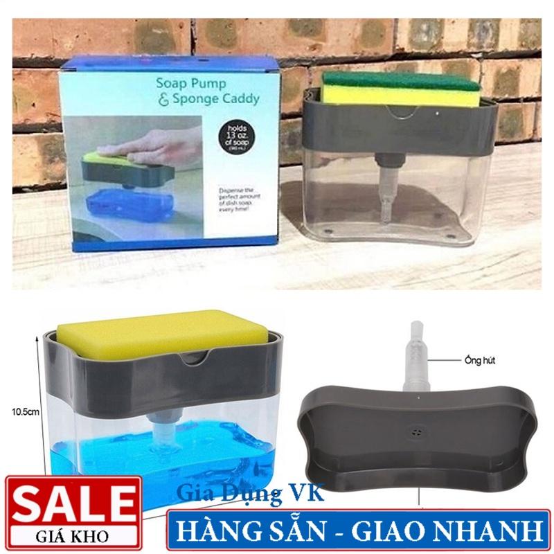 Hộp Đựng Nước Rửa Chén Và Miếng Rửa Chén Bát 2 in 1