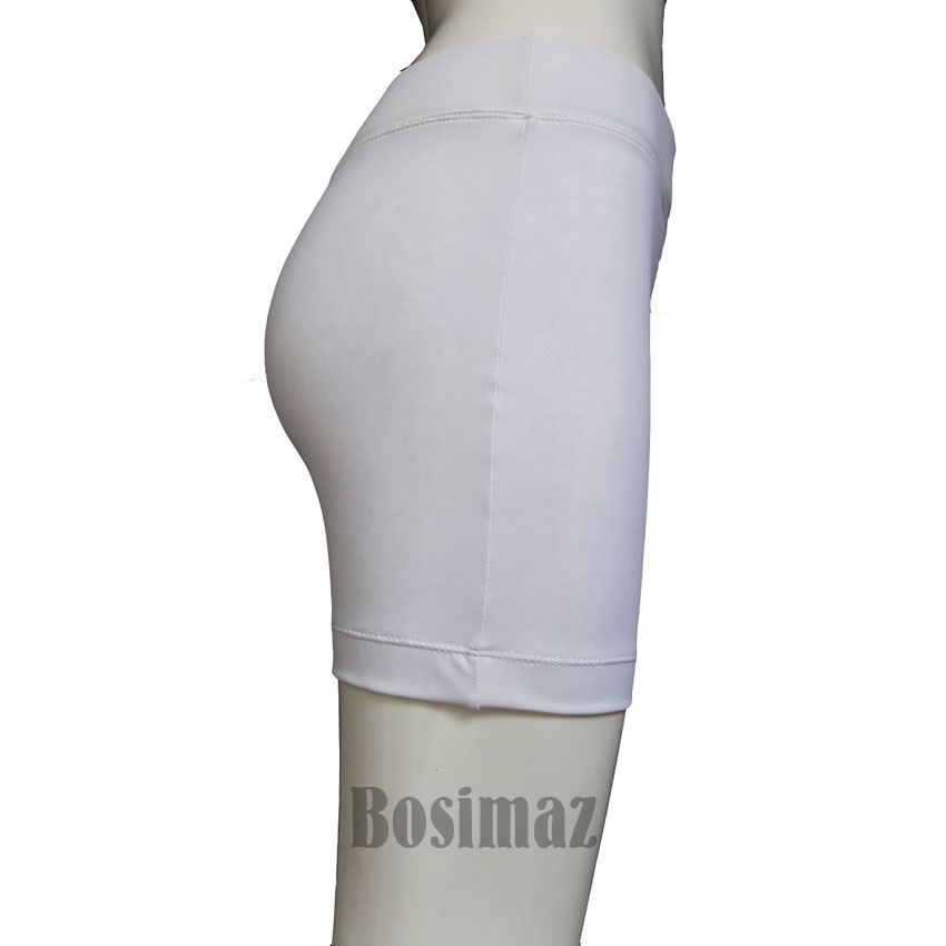 Quần Legging Nữ Bosimaz MS342 đùi không túi màu trắng cao cấp, thun co giãn 4 chiều, vải đẹp dày, thoáng mát.