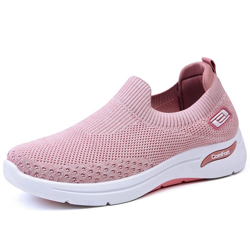 Giày tennis thời trang Giày tennis Ánh sáng Phụ nữ Thể thao Thể thao trượt trên giày đi bộ giản dị nữ Color: Pink Running shoes Shoe Size: 8.5