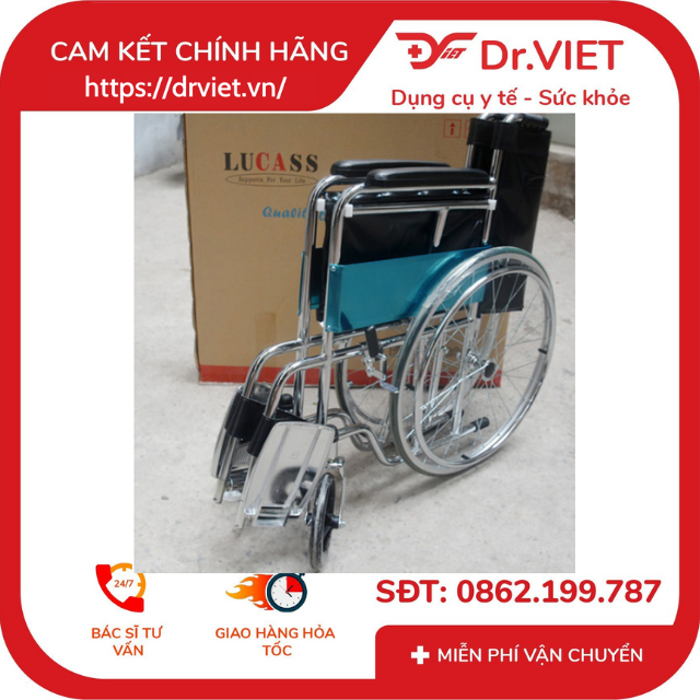 Xe lăn tay LUCASS X-9 (Tiêu chuẩn) CHÍNH HÃNG giá rẻ- Xe lăn tay dùng cho người già, người bị bệnh, người khuyết tật đi lại khó khăn