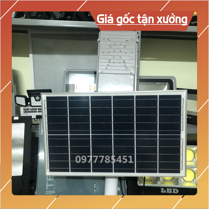 Đèn Năng Lượng Mặt Trời Bàn Chải 300w, Chuẩn IP67, Pin Rời. Sáng Liên Tục 15h. Có Nút Báo Pin Sạc.