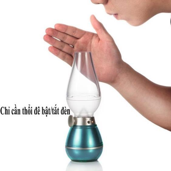 Cây đèn thần cảm biến, đèn thờ cúng điện tử thổi là sáng thổi là tắc sạc pin tiện lợi z