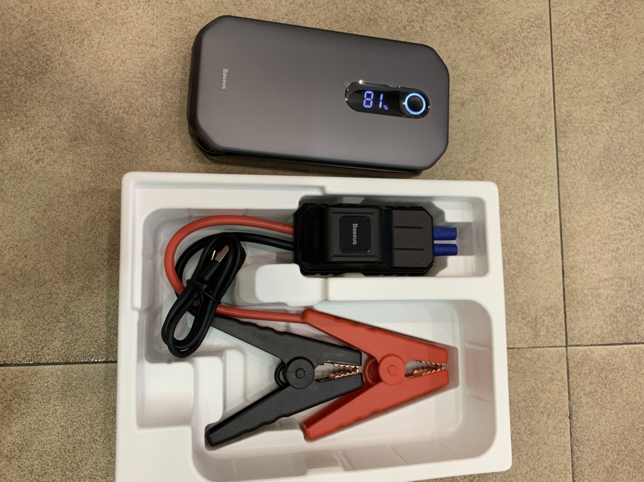 Bộ pin sạc dự phòng kích ắc quy ô tô Baseus Super Energy Car Jump Starter Pro Hàng Nhập Khẩu