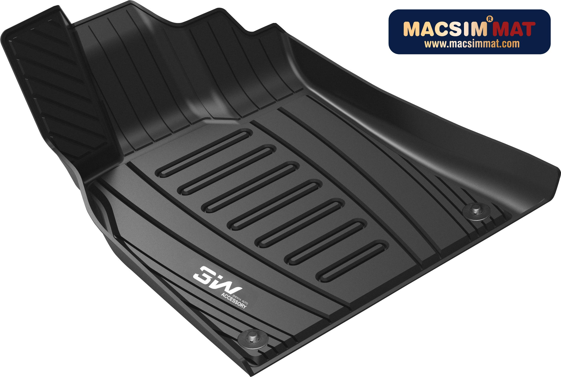 Thảm lót sàn xe ô tô Audi A6 2019- đến nay Nhãn hiệu Macsim 3W chất liệu nhựa TPE đúc khuôn cao cấp - màu đen.'