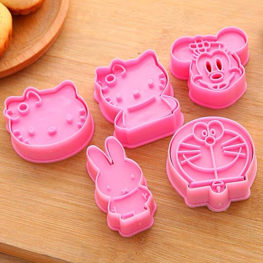 (Set 2 chiếc) Khuôn Nhấn Bánh Quy, Khuôn Cutter 3D Tạo Hình Bánh Cookie, Bánh Dứa