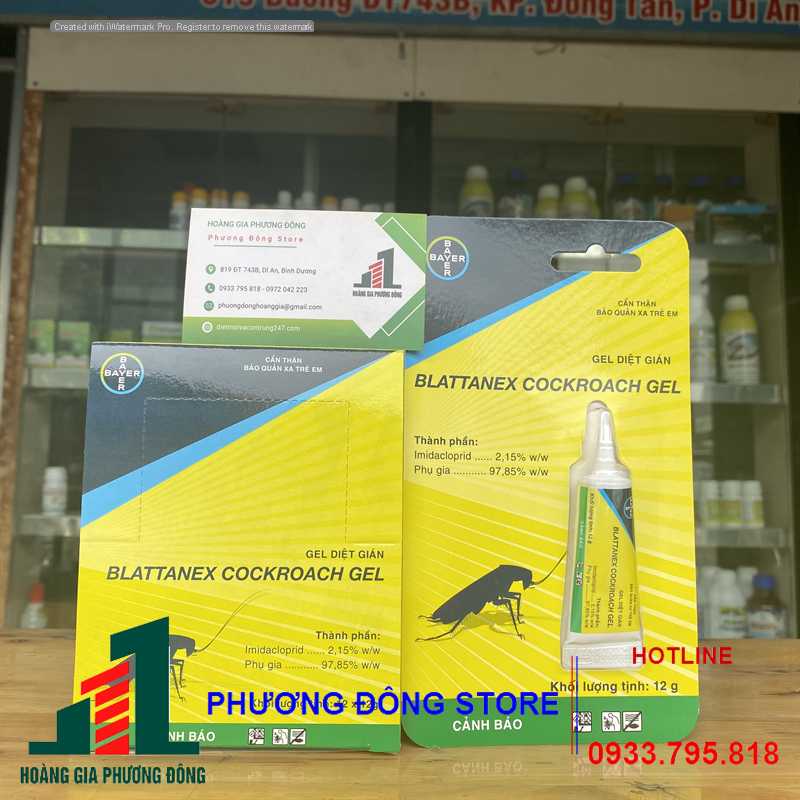 Thuốc diệt gián Blattanex Cockroach Gel - 12g gián