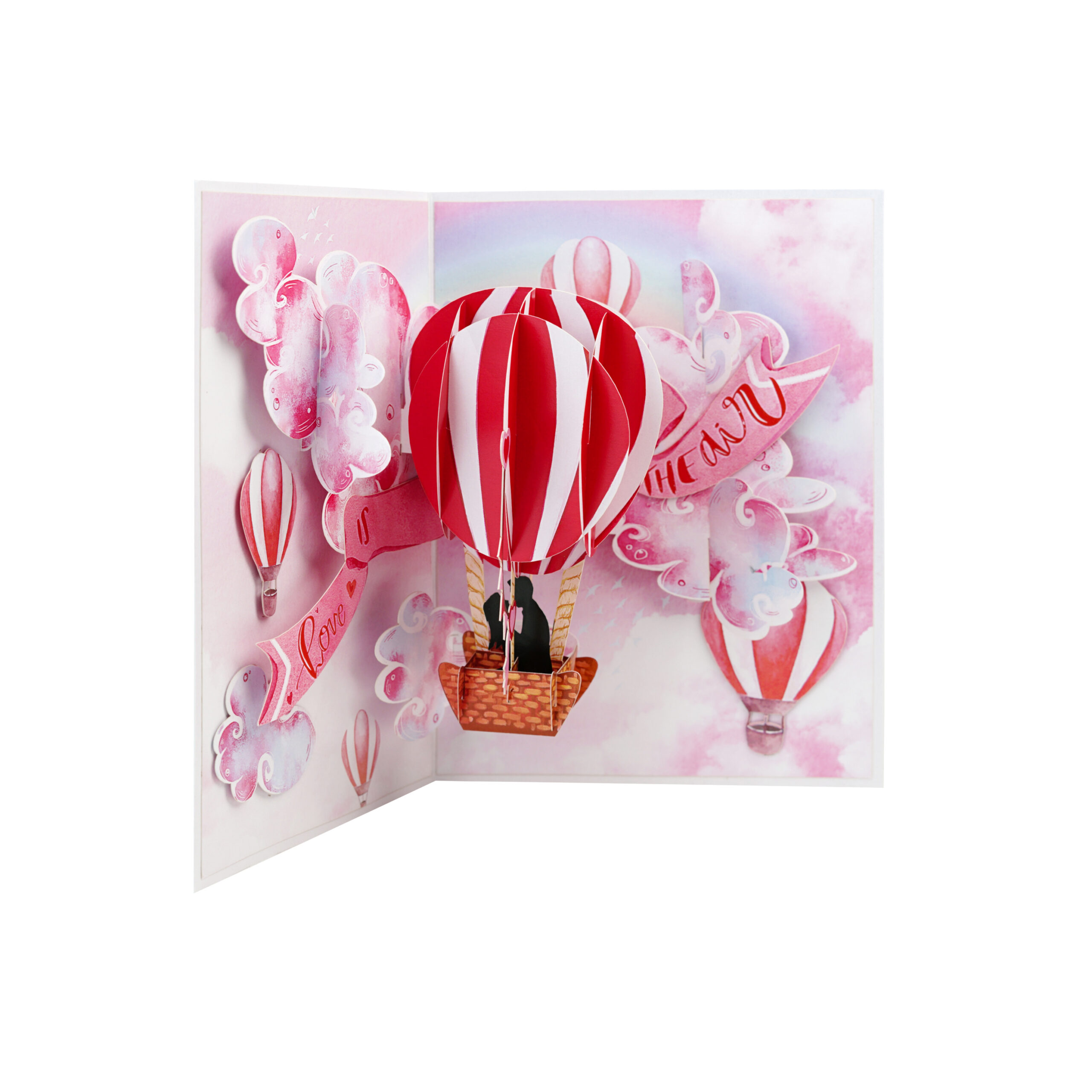 L23-  Thiệp 3D Khinh Khí Cầu Tình Yêu – Love in The Air – Pop Up Card Viethands Giftshop