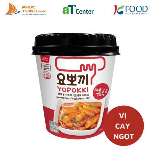 Bánh gạo Hàn Quốc YOPOKKI vị Cay ngọt cốc 140g