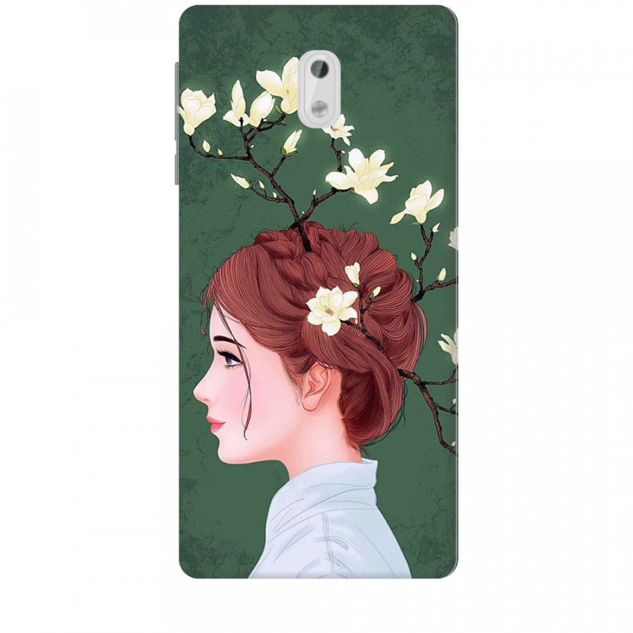 Ốp lưng dành cho điện thoại NOKIA 3 Cô Gái Tóc Hoa