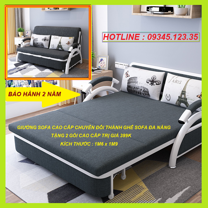 Giường Sofa Đa Năng. Ghế Sofa Giường. Giường Sofa Gấp Gọn Thành Ghế Sofa T147-2. Kích Thước 1m58 x 1m90