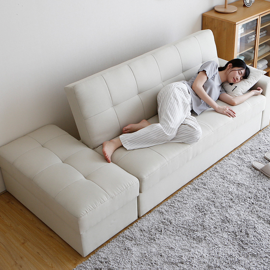 Ghế Sofa Giường (Sofa Bed) Bật Kiểu Mới Hiện Đại Kích Thước 190cm x 110cm x 85cm Với Khung Gỗ Sồi Chắc Chắn HGB-10