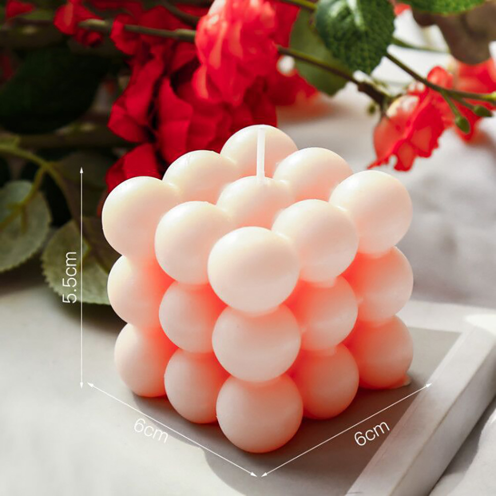 Nến sáp thơm phong cách hàn quốc trang trí decor phòng hình rubik vuông sáp đậu nành an toàn cho da