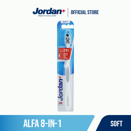 Combo 2 Bàn chải đánh răng Jordan Alfa 8in1, Lông mảnh xoắn ốc