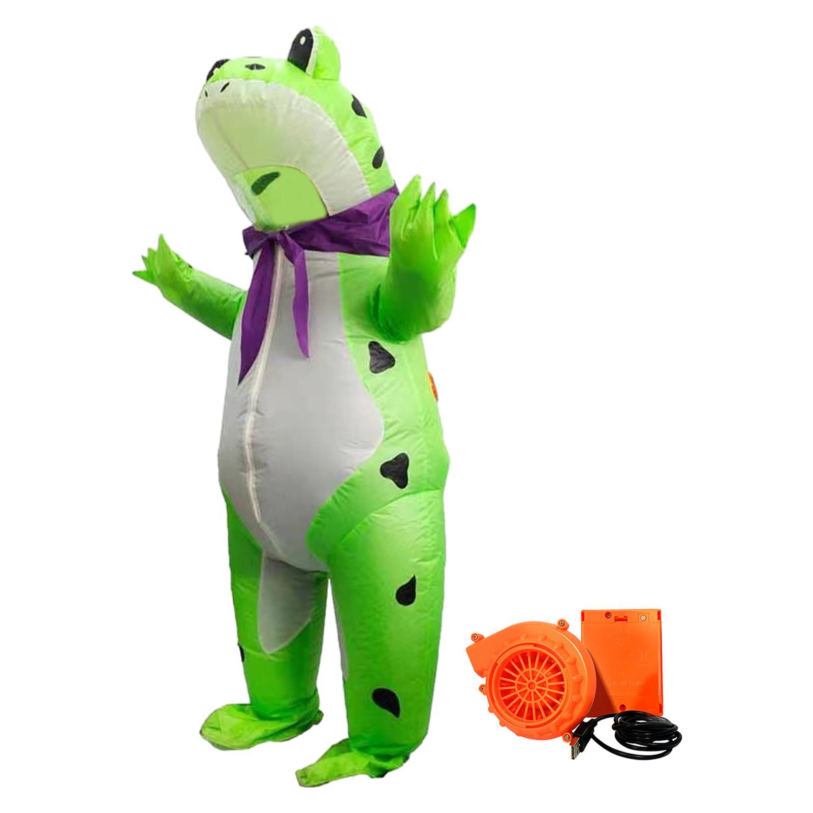 Frog Inflatable Costume Soft Jumpsuit Cute for Masquerade Holiday Halloween