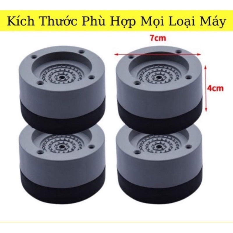 Hộp 4  đế nhựa  kê chân máy giặt ,tủ lạnh ,chống rung ,chống ồn ,chống trượt ,độ bền cao phù hợp tất cả các loại máy 