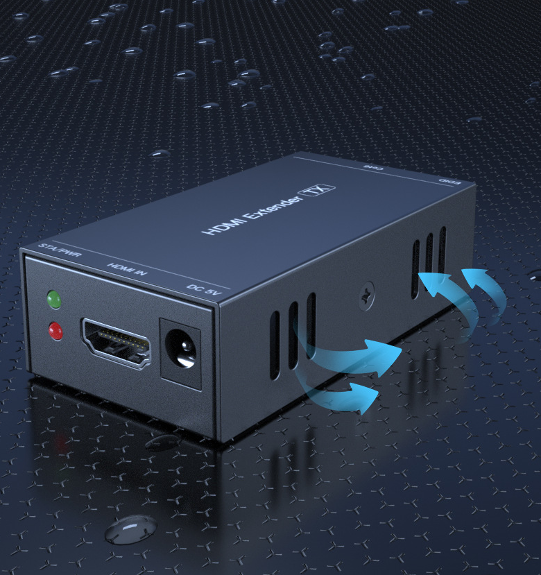 Bộ thu phát PW-HT202P 60M HD Extender 1080p 3D có bộ chuyển đổi Ethernet Cat 5e / 6 RJ45