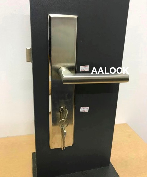 Tay nắm gạt đế dài Yale YSP-152 US32D- cho bộ khóa tay gạt cửa đi cao cấp