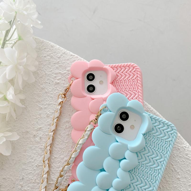 Case IPhone 11 7plus 8plus 12Pro Max X Xs Max XR 12 12pro 6 6s 6plus 6Splus FashionLove Heart Woven Handbag Phone Case Soft Silicone Phone Case