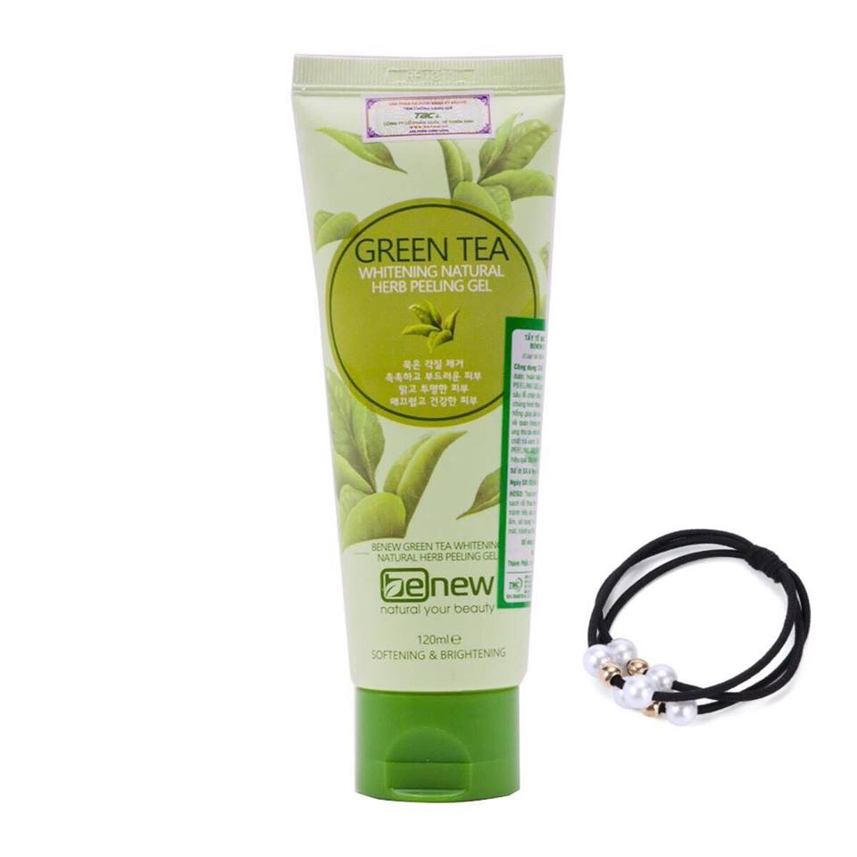 Tẩy da chết trà xanh cao cấp Hàn Quốc Benew Green Tea Peeling Gel (120ml) - [ Tặng dây cột tóc - màu ngẫu nhiên ]