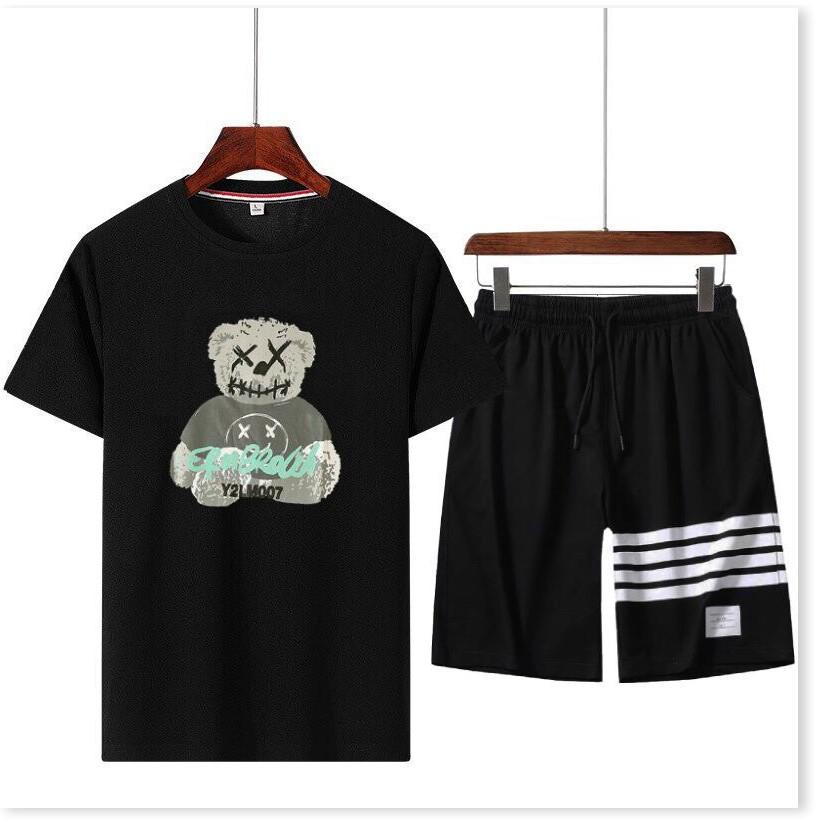 SET BỘ THUN HÈ ÁO THUN QUẦN NGẮN THỂ THAO , THỜI TRANG MỚI , PHONG CÁCH HÀN THỜI TRANG KING FASHION