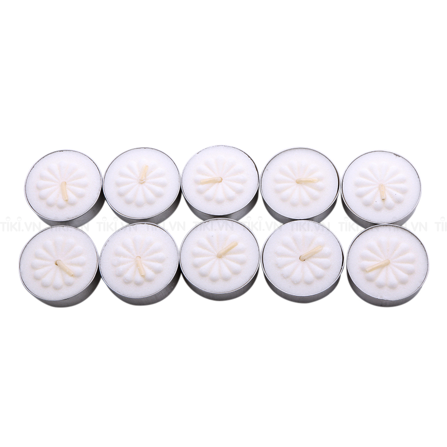 Combo 5 Hộp 10 Nến Tealight Không Khói Mỗi Nến Đốt 4 Giờ (50 Cái)