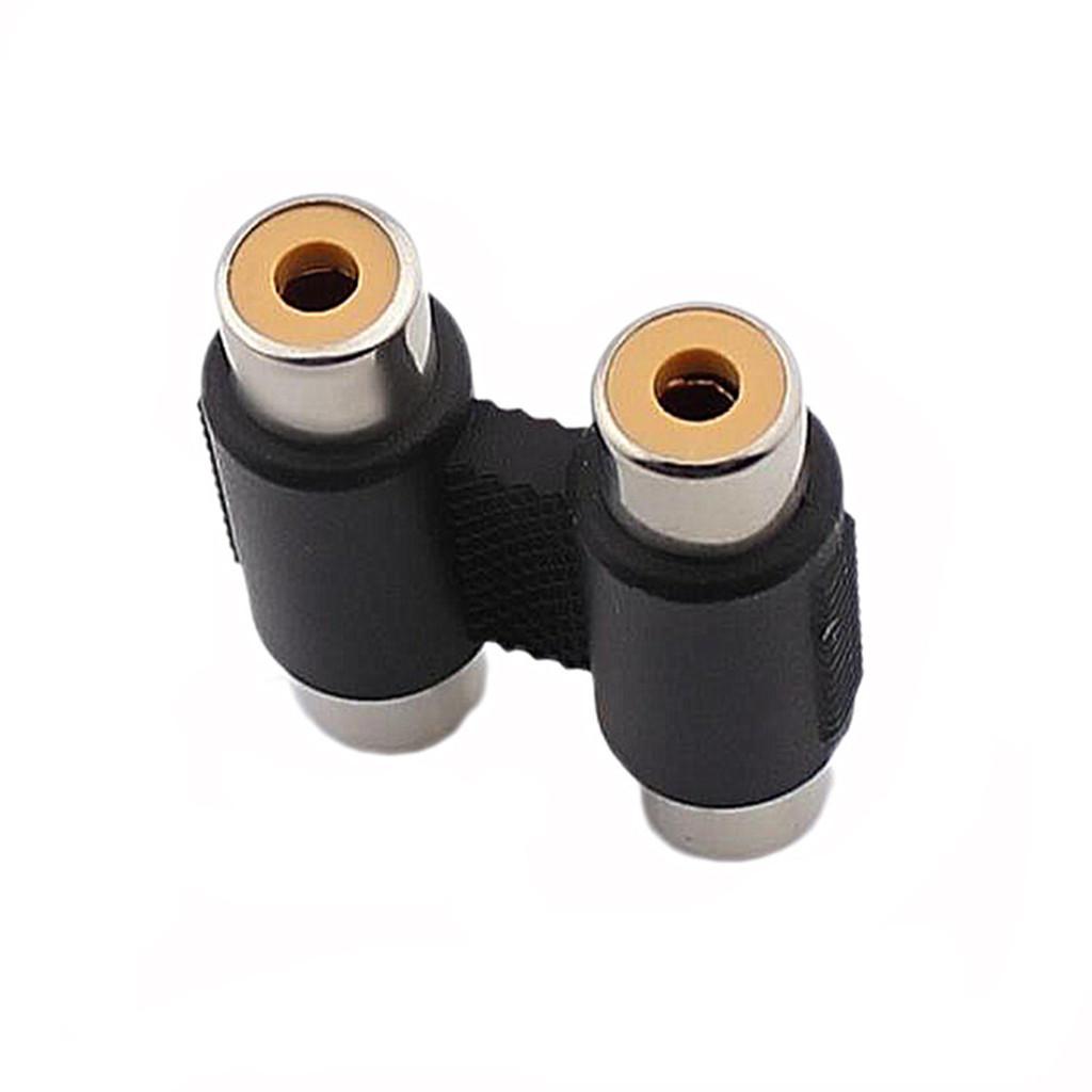 2 RCA Female to Female Coupler Joiner Audio/Video Cable Connector Extension