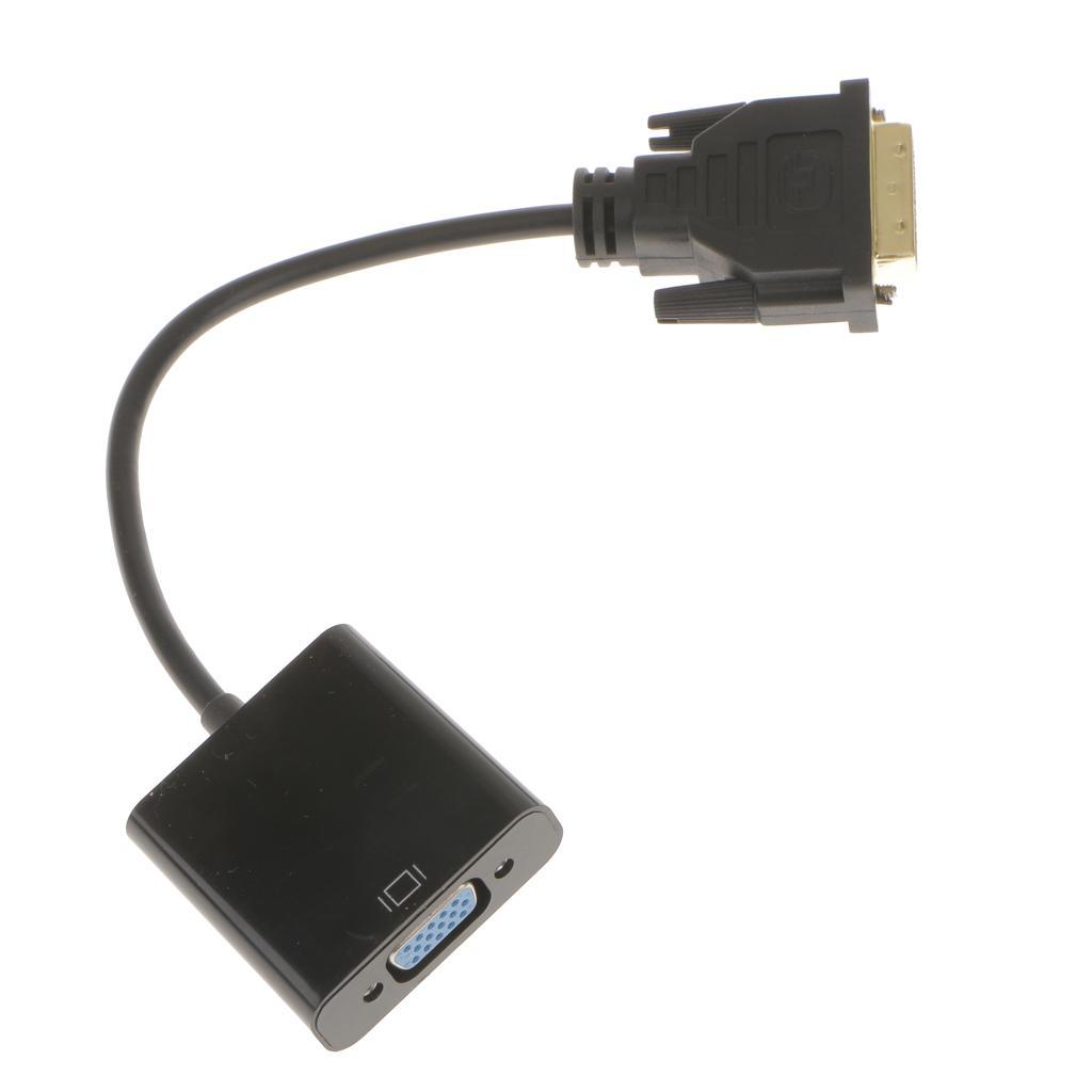 1080P DVI-D 24+1 to VGA HDTV Monitor Cable Adapter Converter for PC Display