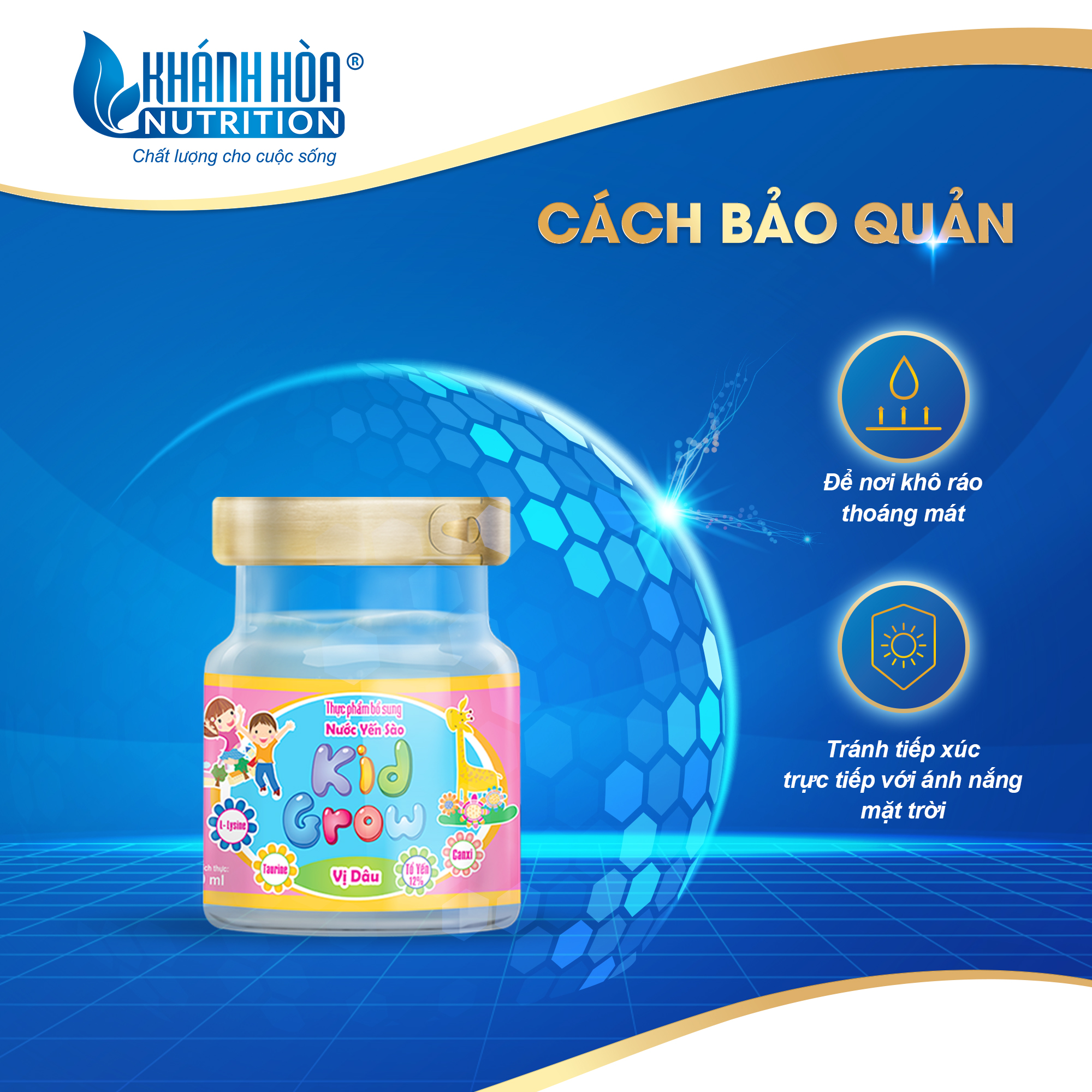 Nước Yến Sào 12% KidGrow Vị Dâu - Khánh Hòa Nutrition - Lọ 70 ML
