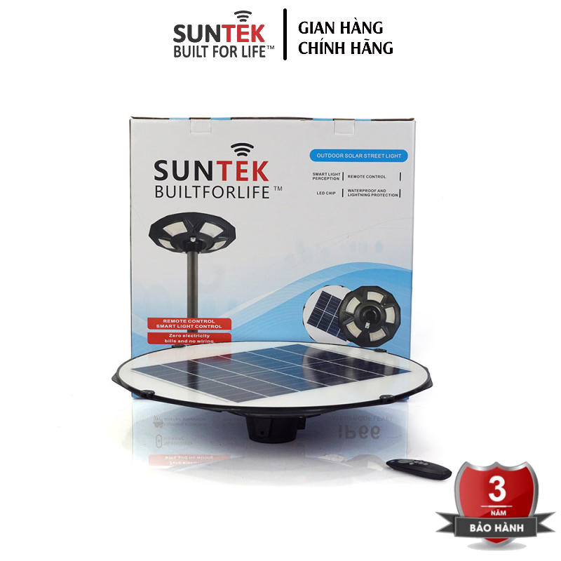 Đèn Sân Vườn Năng Lượng Mặt Trời SUNTEK SV08 Garden Solar Light 250W - Chiếu sáng 18 giờ liên tục | Tự động Bật/Tắt | Điều khiển Từ xa | Chống Nước/Bụi | Tuổi thọ đèn LED 50.000 giờ - Hàng Chính Hãng | Bảo hành 3 năm