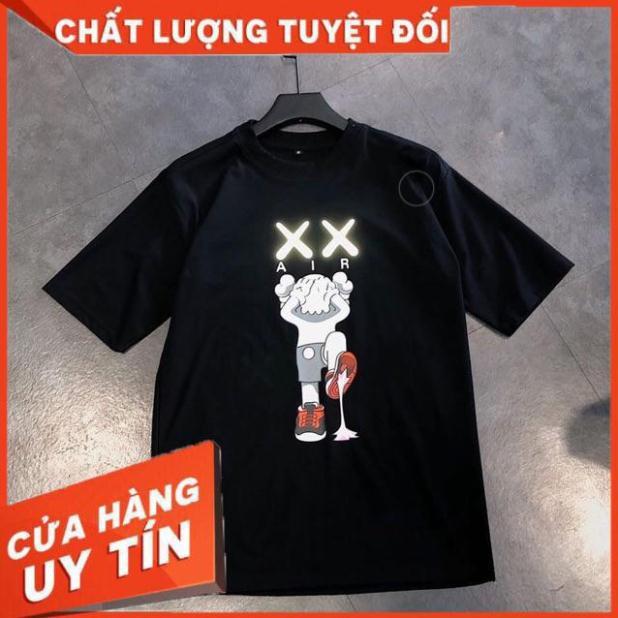 Áo Thun Tay Lỡ ️ in hình Kaws Singum phản quang Unisex