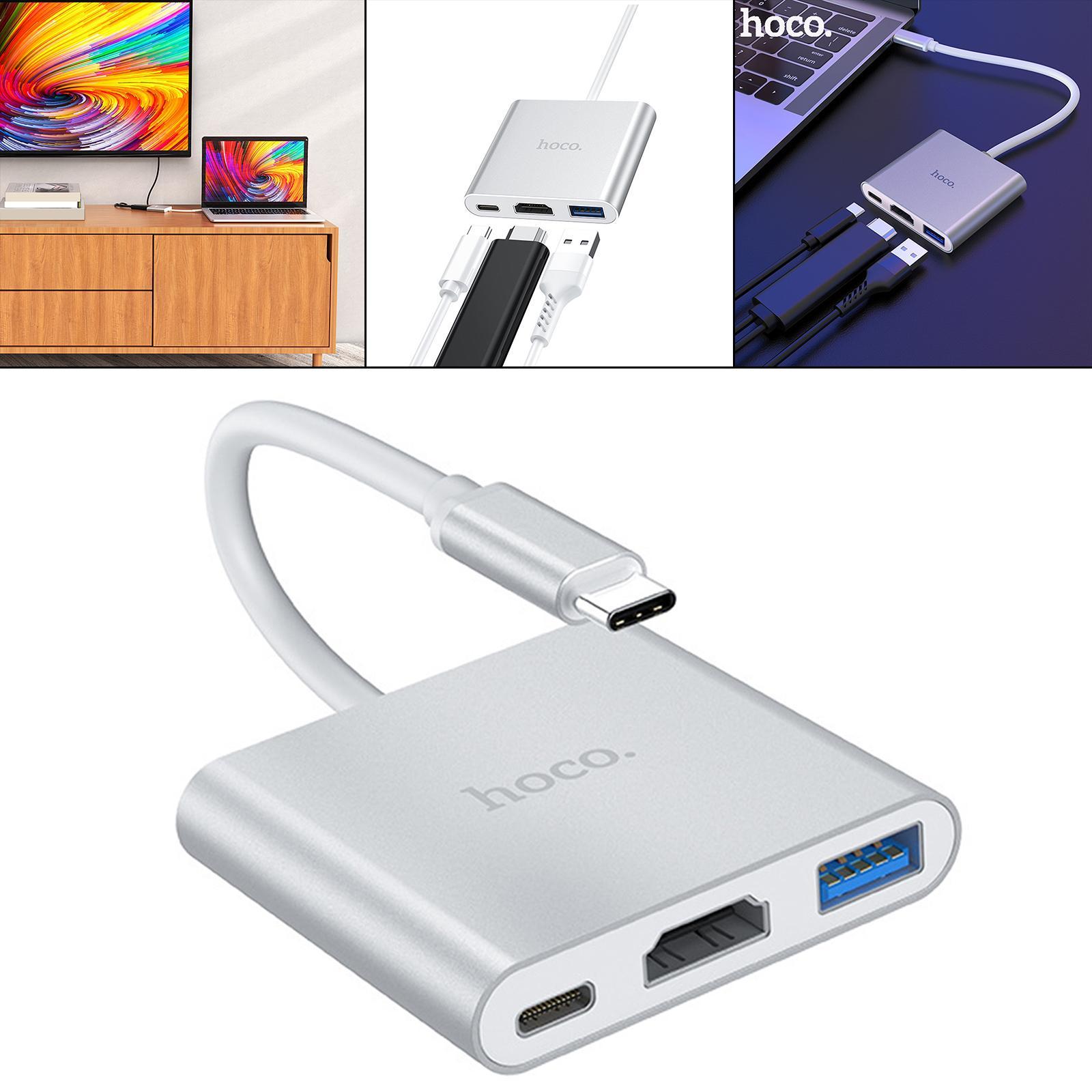 USB Type C to USB3.0 PD Charging Ports Adapter Converter Hub
