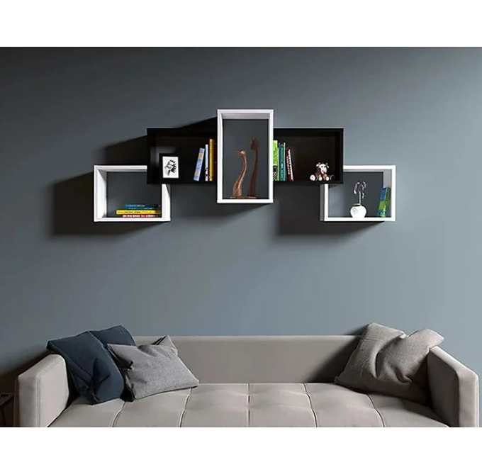 Kệ Treo Tường BOLD Chọn Màu Trắng/Đen Tundo CTKT204 KT 161,8cm x 60cm x 20cm