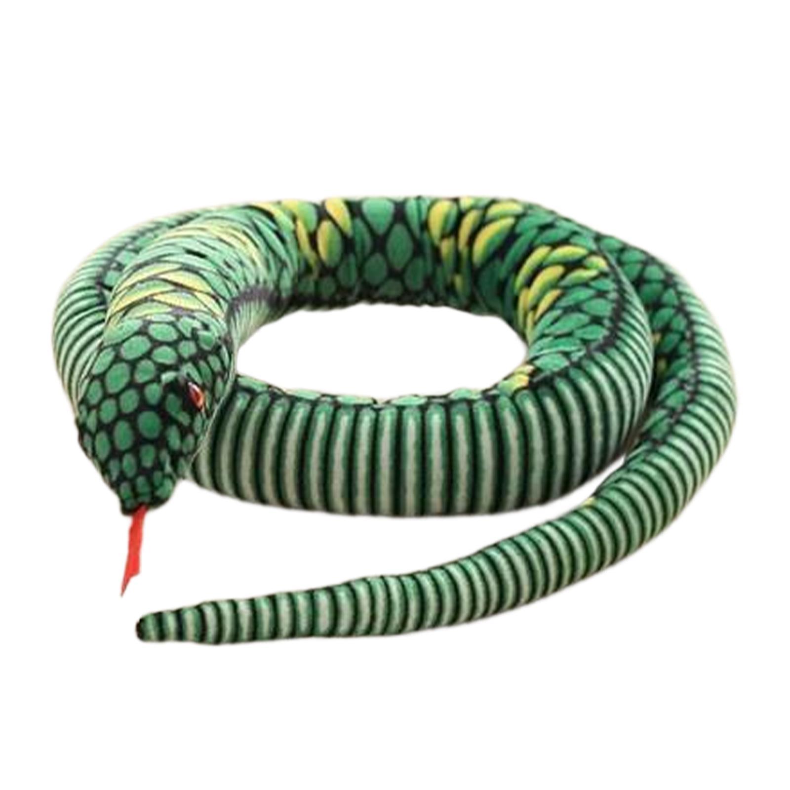 Realistic Snake Animals Toys Animal Plush Toy for Halloween Jokes Prop
