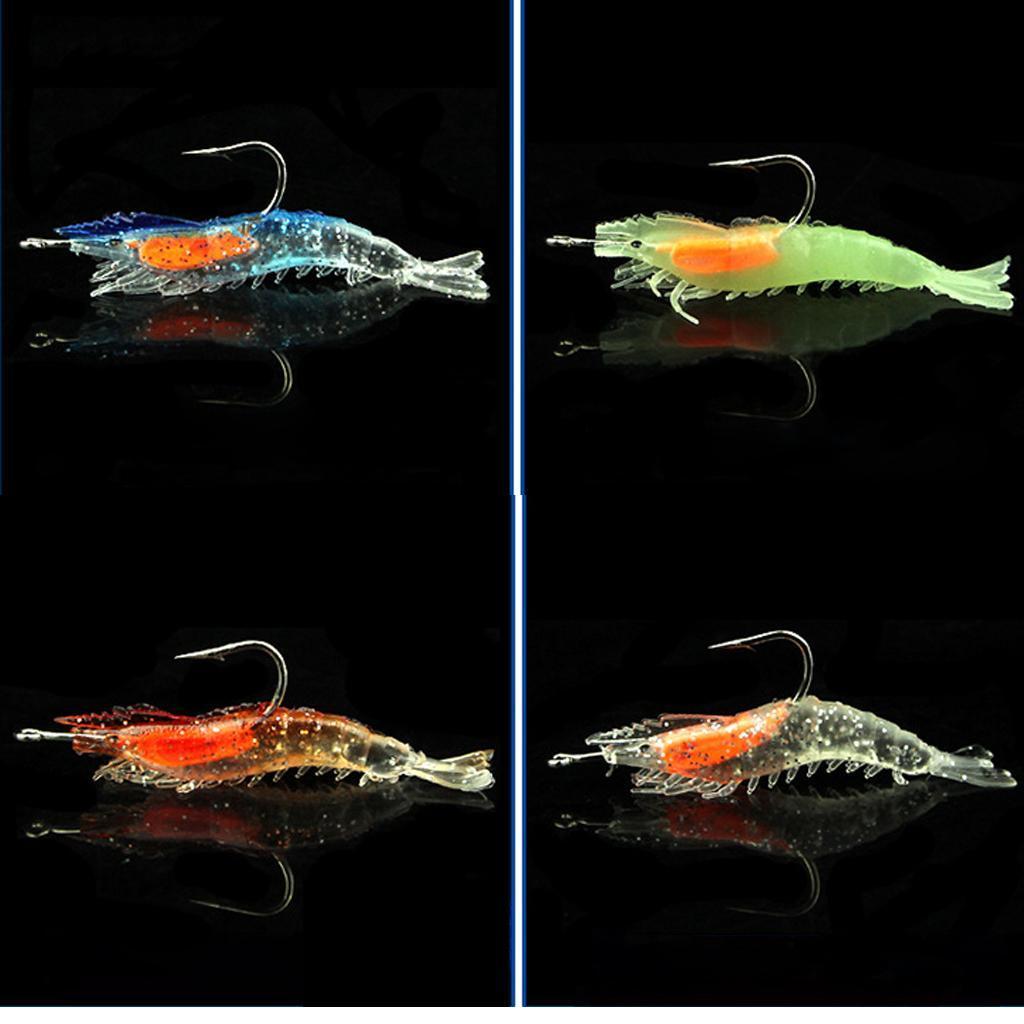 5Pcs Creative Shrimp Style Soft Prawn Sea Fishing Lure Simulation Hook Baits